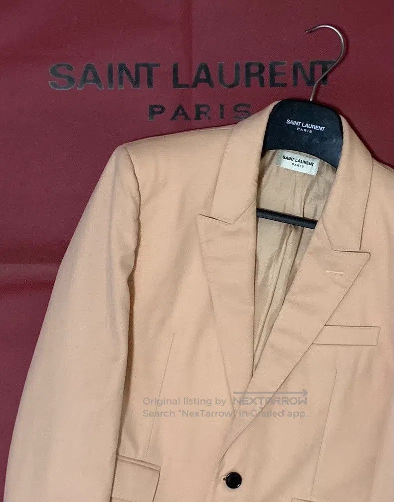 Saint Laurent Paris Saint Laurent Paris Light Pink Peak Lapel Straight Shoulde Size US S / EU 44-46 / 1 - 7 Thumbnail