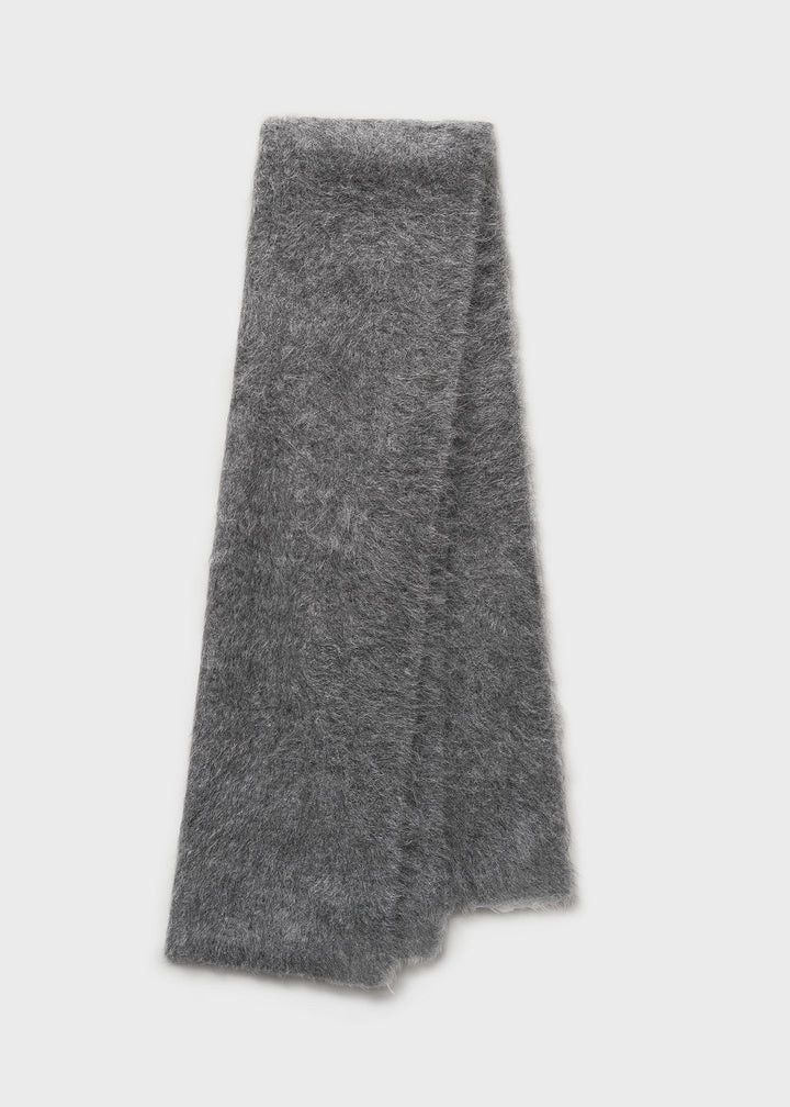 Toteme o1mle0525 Size: OS / Alpaca Knit Scarf in Dark Grey Melange Size ONE SIZE - 1 Thumbnail