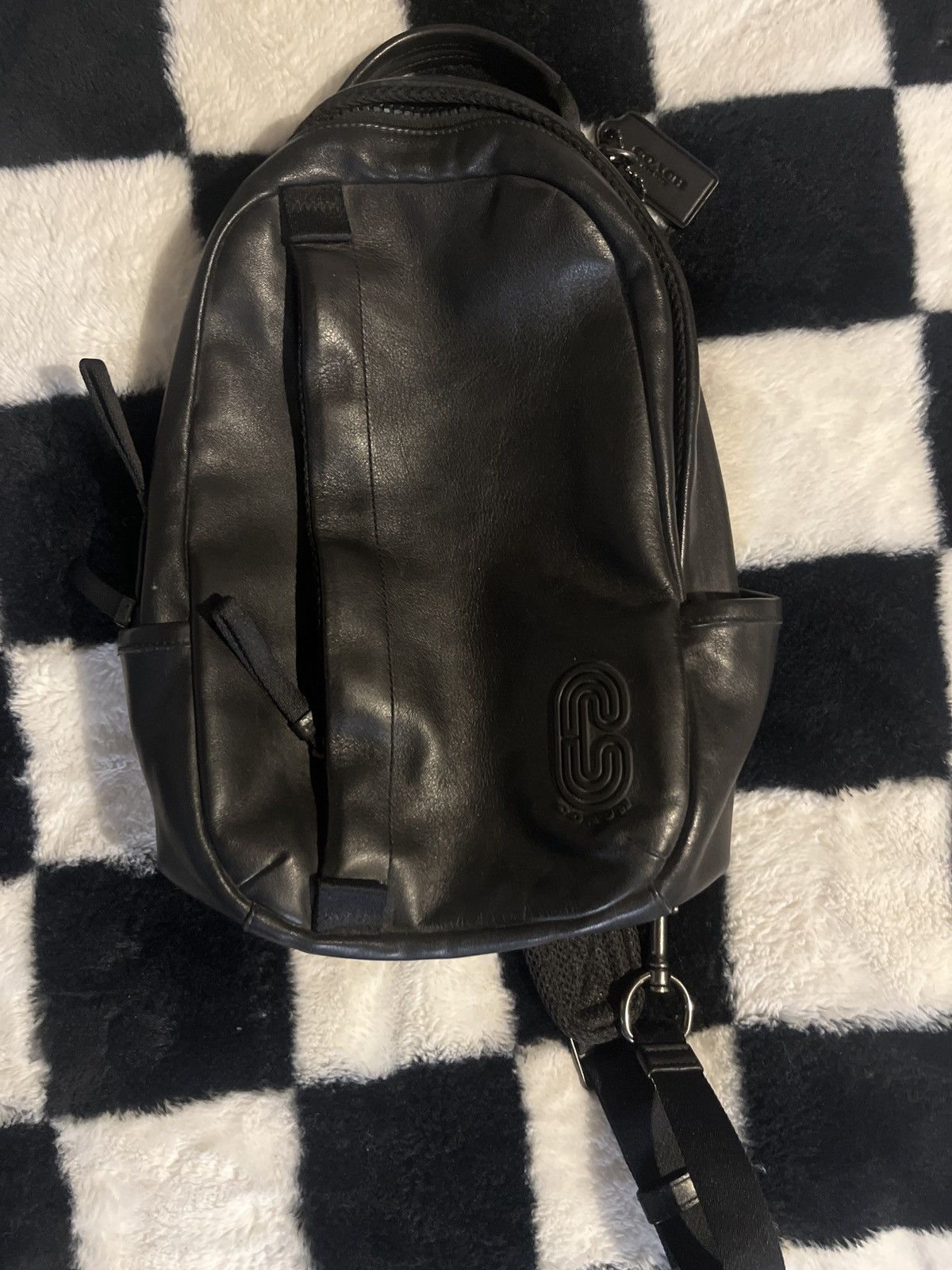 Coach one strap backpack online
