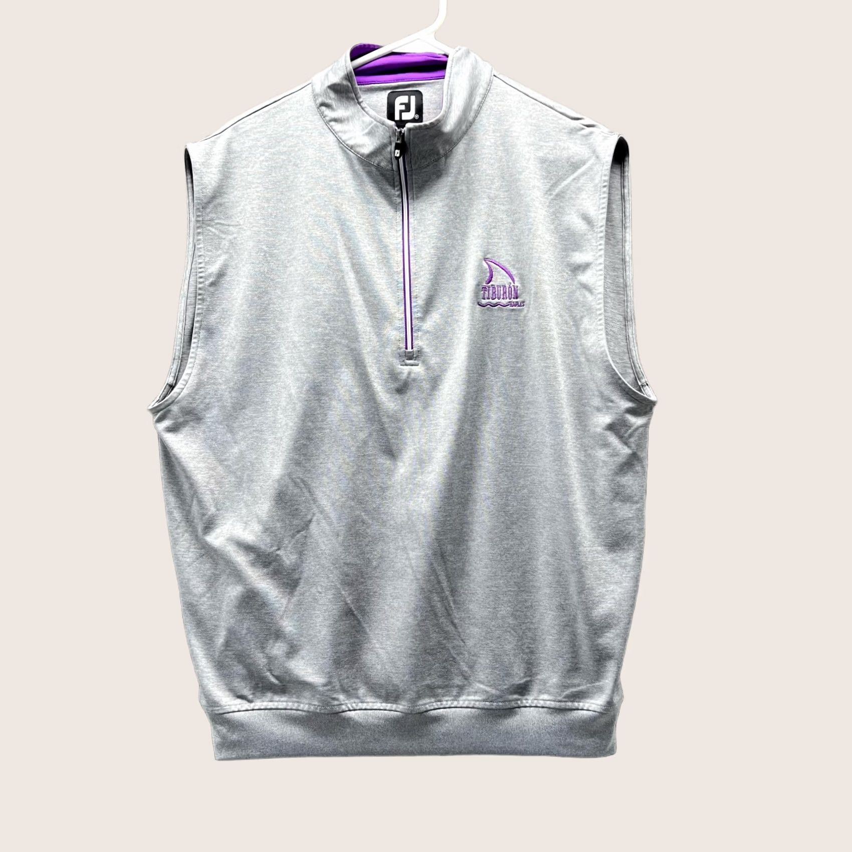 Footjoy FootJoy Sweater Vest Men Medium Gray 1/2 Zip Nylon Golf Vintage Size US M / EU 48-50 / 2 - 1 Thumbnail