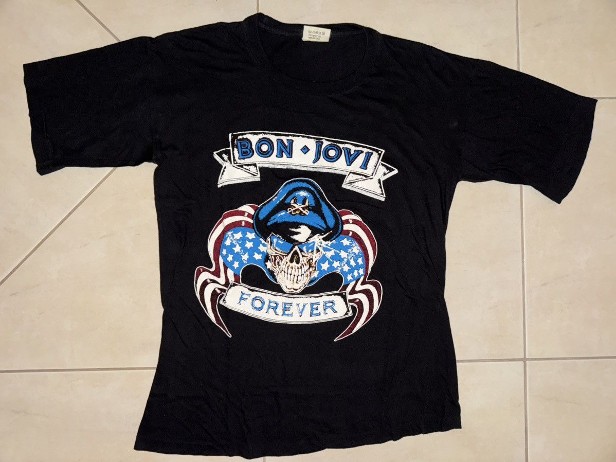 Other Vintage Bon Jovi Forever t shirt tee 2 sided single stich Size US L / EU 52-54 / 3 - 1 Thumbnail