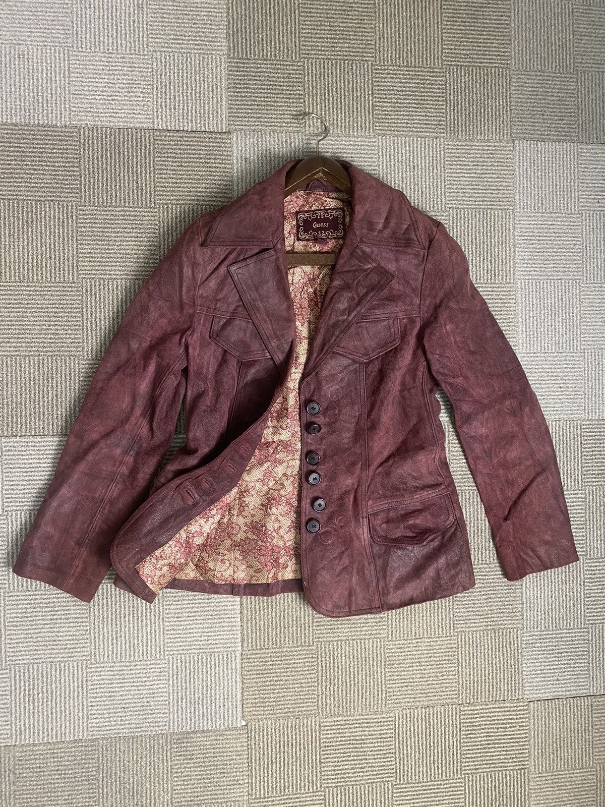 00s vintage GUESS レザージャケット　archive Men's Vintage Guess Black Faux Leather Jacket Coat Size S | eBay