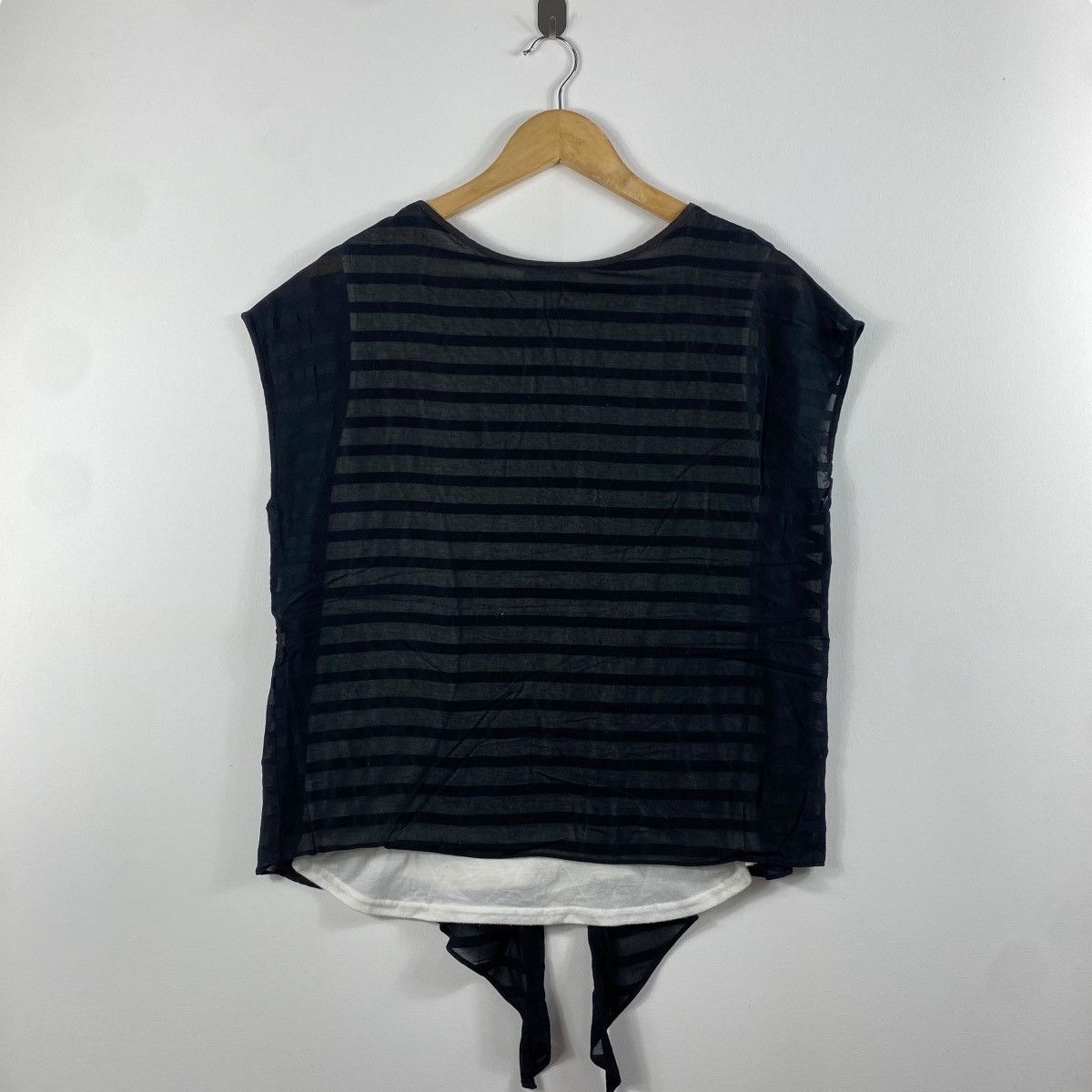 Japanese Brand × Yohji Yamamoto INED By Yohji Yamamoto Double Layer Women Tank Tops Size 11 Size M / US 6-8 / IT 42-44 - 4 Thumbnail