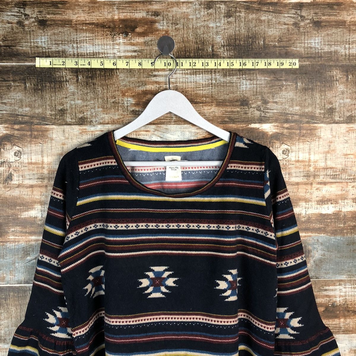 Vintage Jeansis navajo stripe Dark Blue Knitwear #A1765 Size S / US 4 / IT 40 - 2 Thumbnail