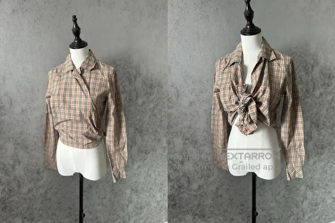 Burberry Burberry Khaki Long Sleeve Cropped Shirt. Size M / US 6-8 / IT 42-44 - 1 Thumbnail