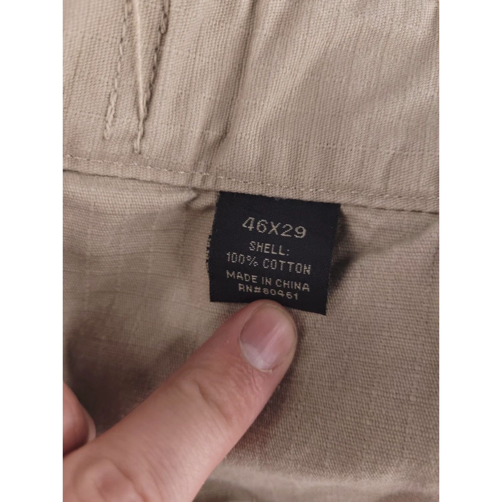 Vintage Guide Gear Pants Mens Cargo Stretch Waist 46 Regular Brown Inseam 28in Straight 43x28 Size US 30 / EU 46 - 6 Thumbnail