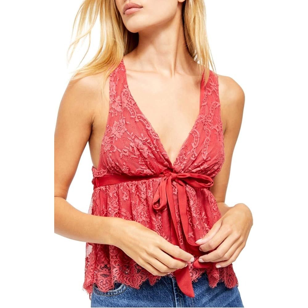 Free People FREE PEOPLE Chante Lace Babydoll Tank Frenchie Kiss Size XL Size XL / US 12-14 / IT 48-50 - 5 Thumbnail