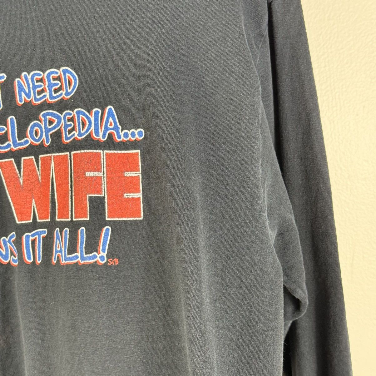 Vintage Fruit Of The Loom Men’s L-S Shirt Funny Graphic My Wife Size US L / EU 52-54 / 3 - 7 Thumbnail