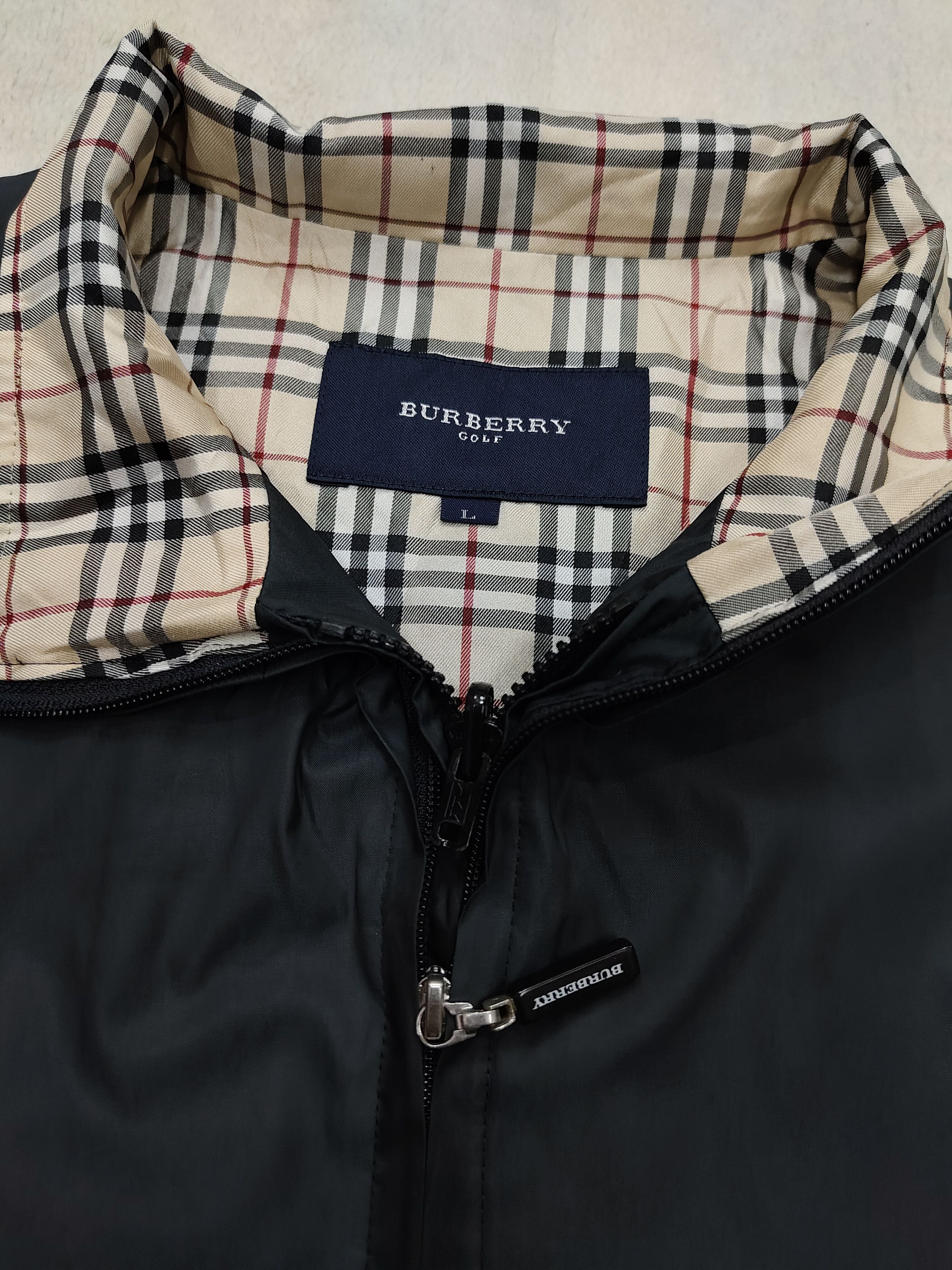ジャケット・アウター BURBERRY  GOLF Authentic Burberry Golf Jacket nova check Black Size S Small