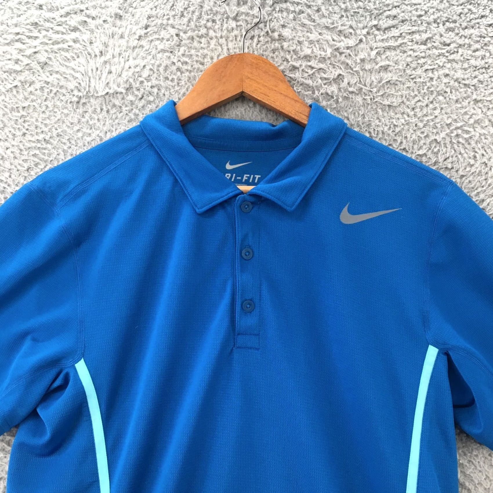 Nike Nike Short Sleeve Polo Shirt Womens S Blue Dri Fit Collared Pullover Logo Size S / US 4 / IT 40 - 2 Thumbnail