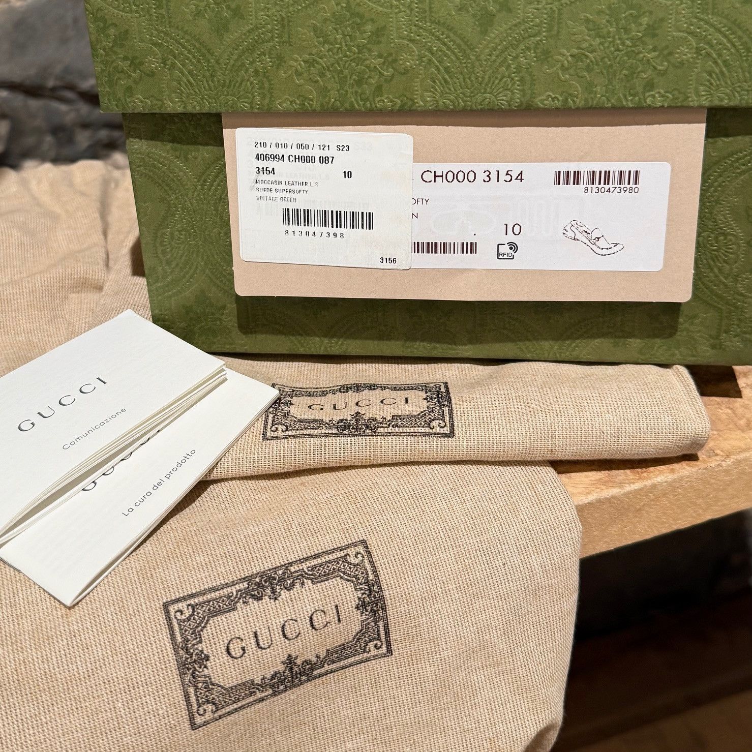 Gucci Gucci Green Suede Jordaan Horsebit Accent Loafers Size US 11 / EU 44 - 12 Thumbnail