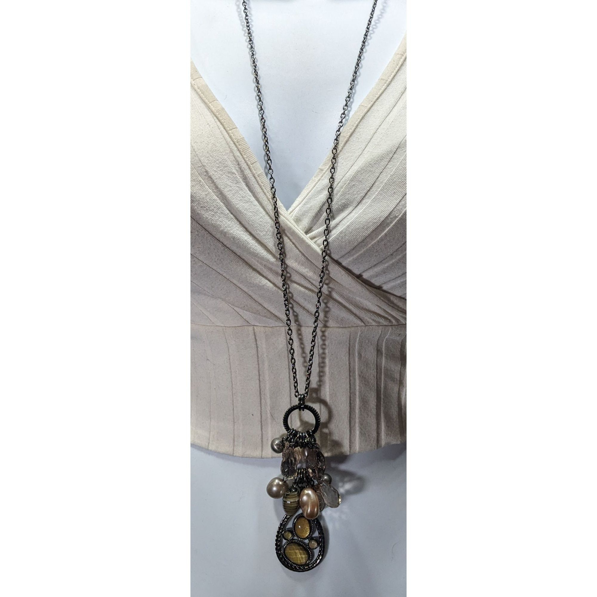 Other NY Y2K Glam Yellow And Silver Tone Cluster Pendant Necklace Size ONE SIZE - 4 Thumbnail