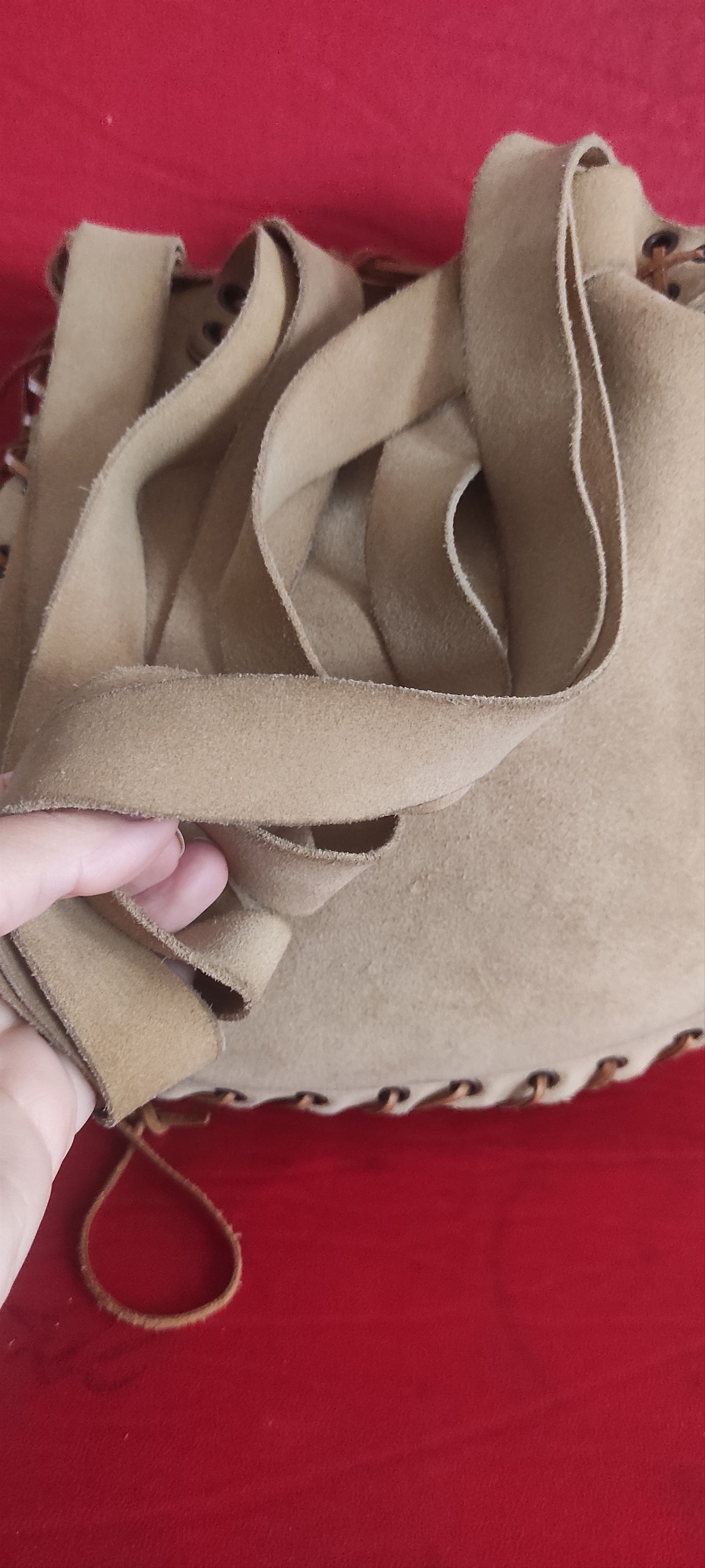 Moschino Moschino Jeans Suede Leather Fringe Hobo Tan Shoulder Bag Size ONE SIZE - 10 Thumbnail