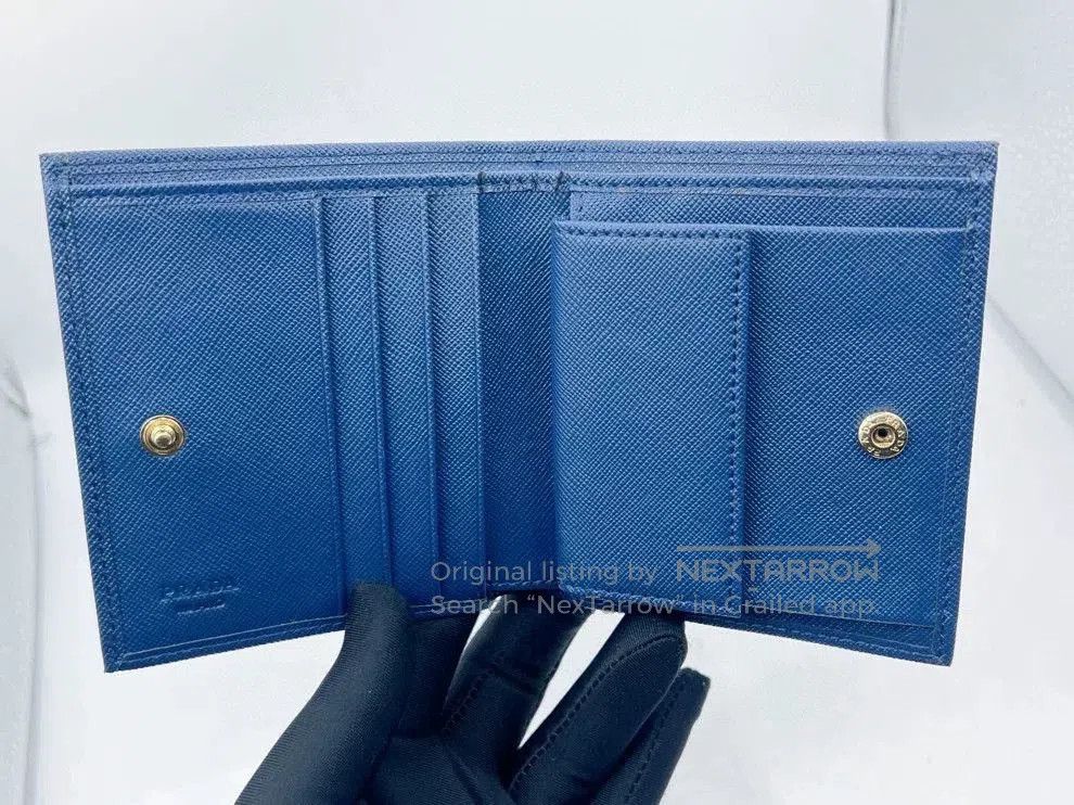 Prada Prada Dark Blue Short Wallet. Size ONE SIZE - 4 Thumbnail