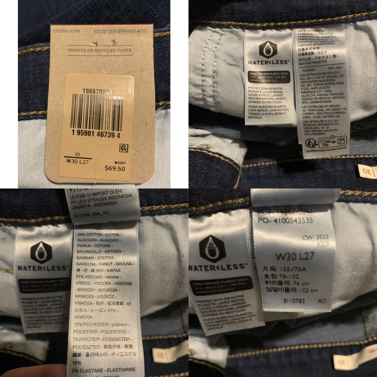 Levi's Levi's Jeans Boyfriend Regular 5-Pocket Denim Blue Mid Rise Womens Sz 10 30x27 NWT Distressed Size 32" / US 10 / IT 46 - 8 Thumbnail