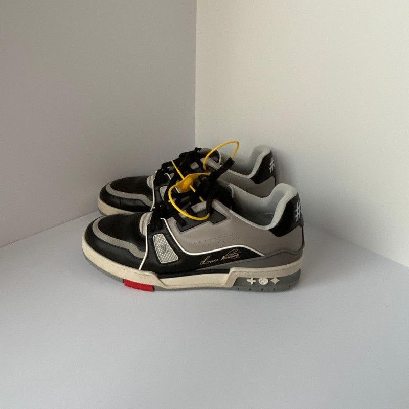 Louis Vuitton Louis Vuitton Black and Gray Trainer Sneakers -2508 Size US 8 / EU 41 - 1 Thumbnail