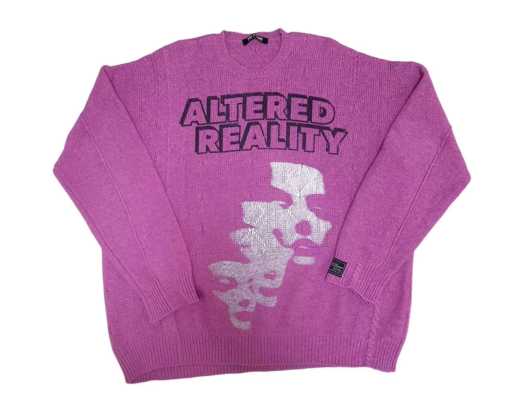 Raf Simons Raf Simons AW22 Pink Portrait Knit Sweater Size US S / EU 44-46 / 1 - 1 Thumbnail