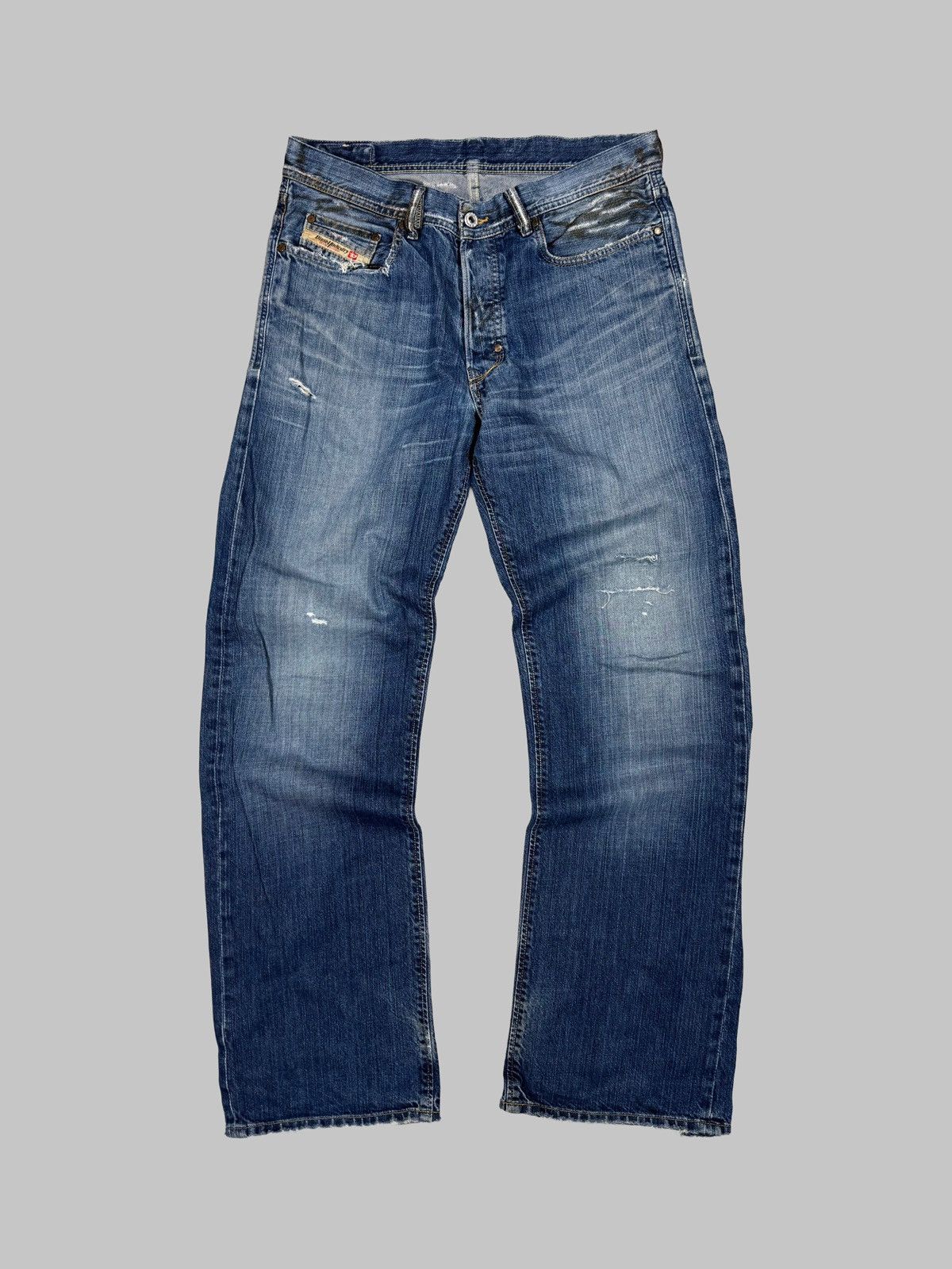 If Six Was Nine Vintage Diesel Jeans Big Logo Distressed Baggy japanese 90s Size US 32 / EU 48 - 2 Thumbnail