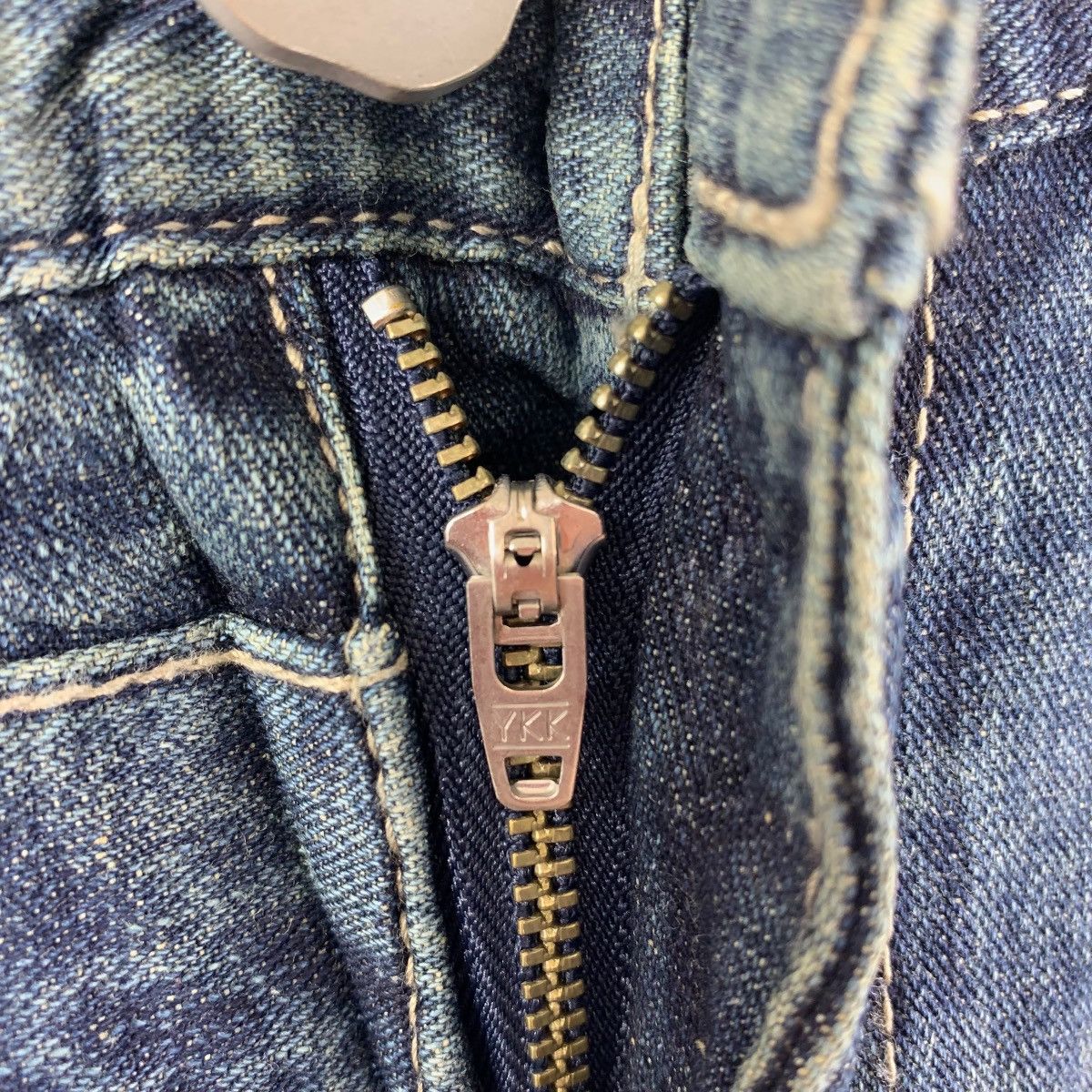 Designer × Japanese Brand AND IT Half double waist blue jeans Size 32" / US 10 / IT 46 - 14 Thumbnail