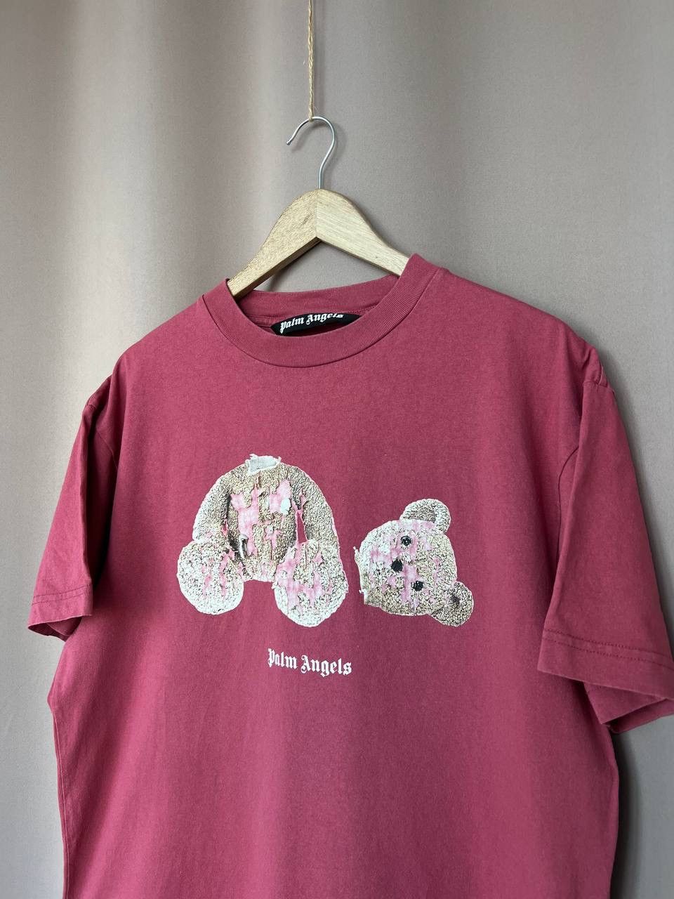 Palm Angels Palm Angels Bear Classic T-Shirt Mens Size L Burgundy Luxury Size US L / EU 52-54 / 3 - 4 Thumbnail