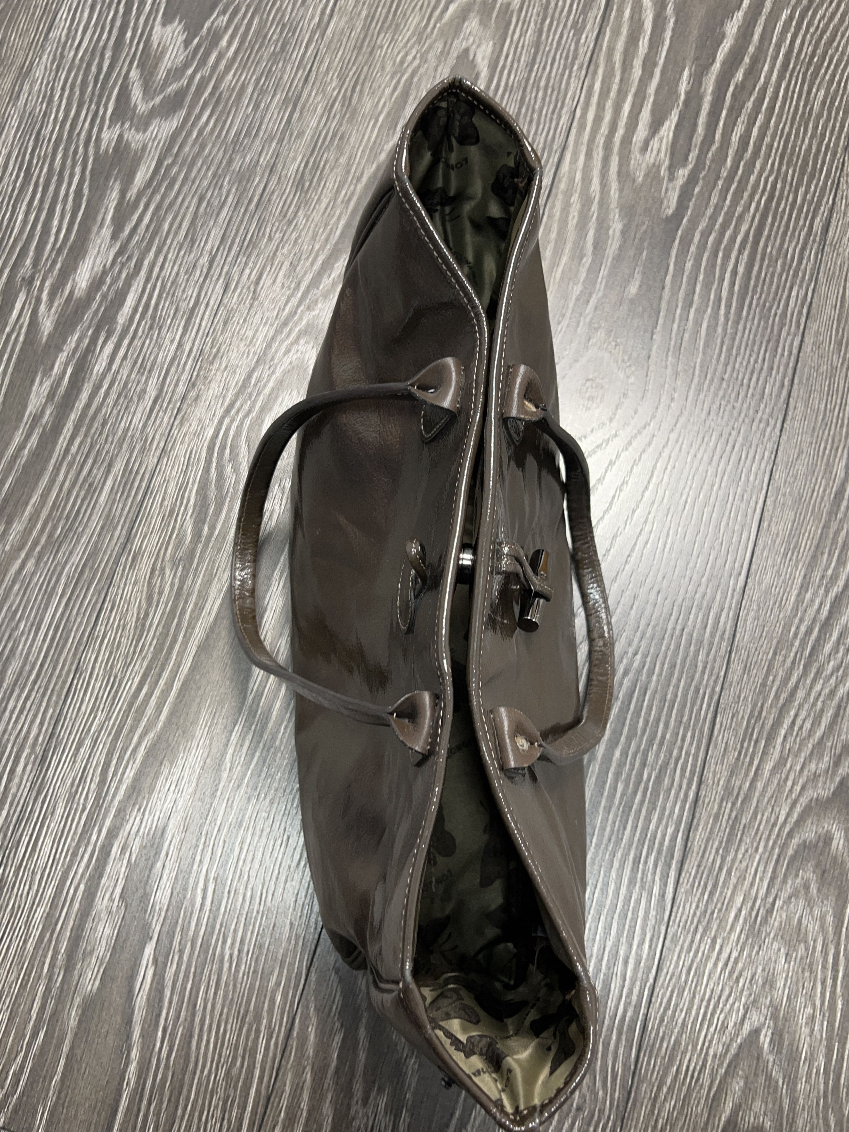 Longchamp Paris Roseau Patent Leather Tote Bag Handle Shoulder Bag Size ONE SIZE - 13 Thumbnail