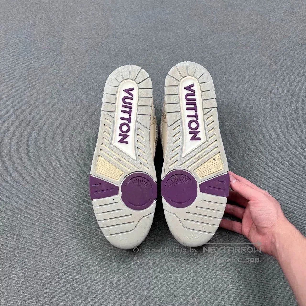 Louis Vuitton Louis Vuitton White Purple Trainer Velcro Sneakers. Size US 10 / EU 43 - 6 Thumbnail