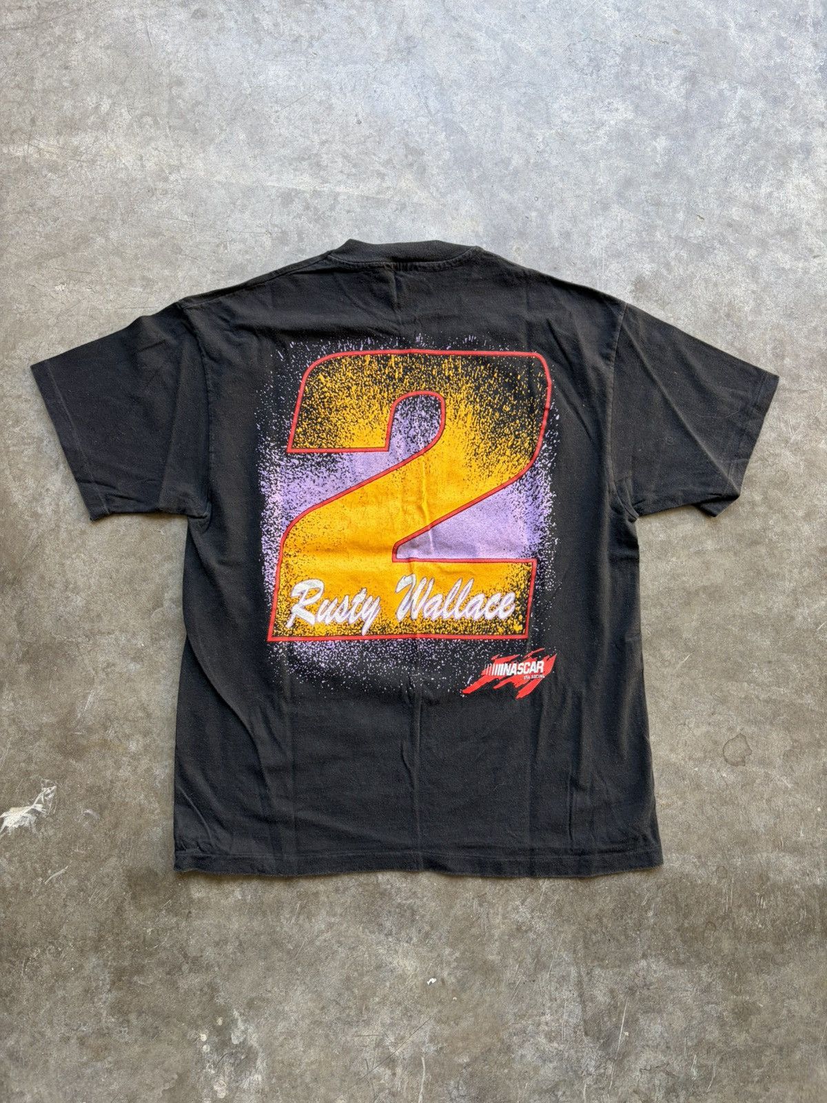 NASCAR Vintage 1990’s Rusty Wallace NASCAR Graphic Racing Tee Size US L / EU 52-54 / 3 - 4 Thumbnail