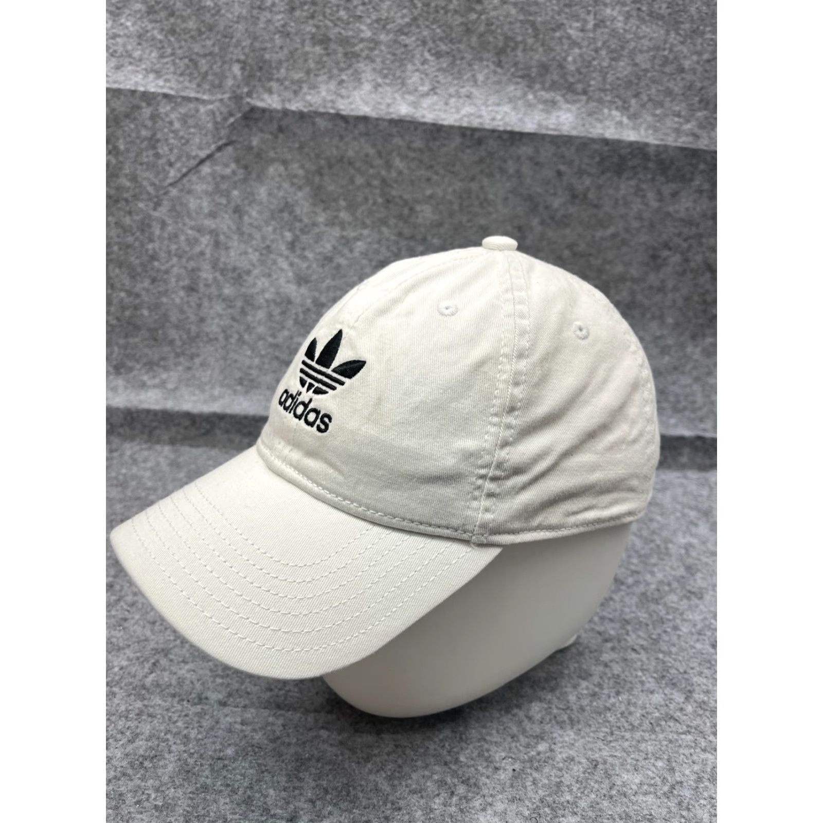 Adidas Adidas Hat Cap Strap Back Women One Size White 100% Cotton Twill Embroidered"} Size ONE SIZE - 4 Thumbnail