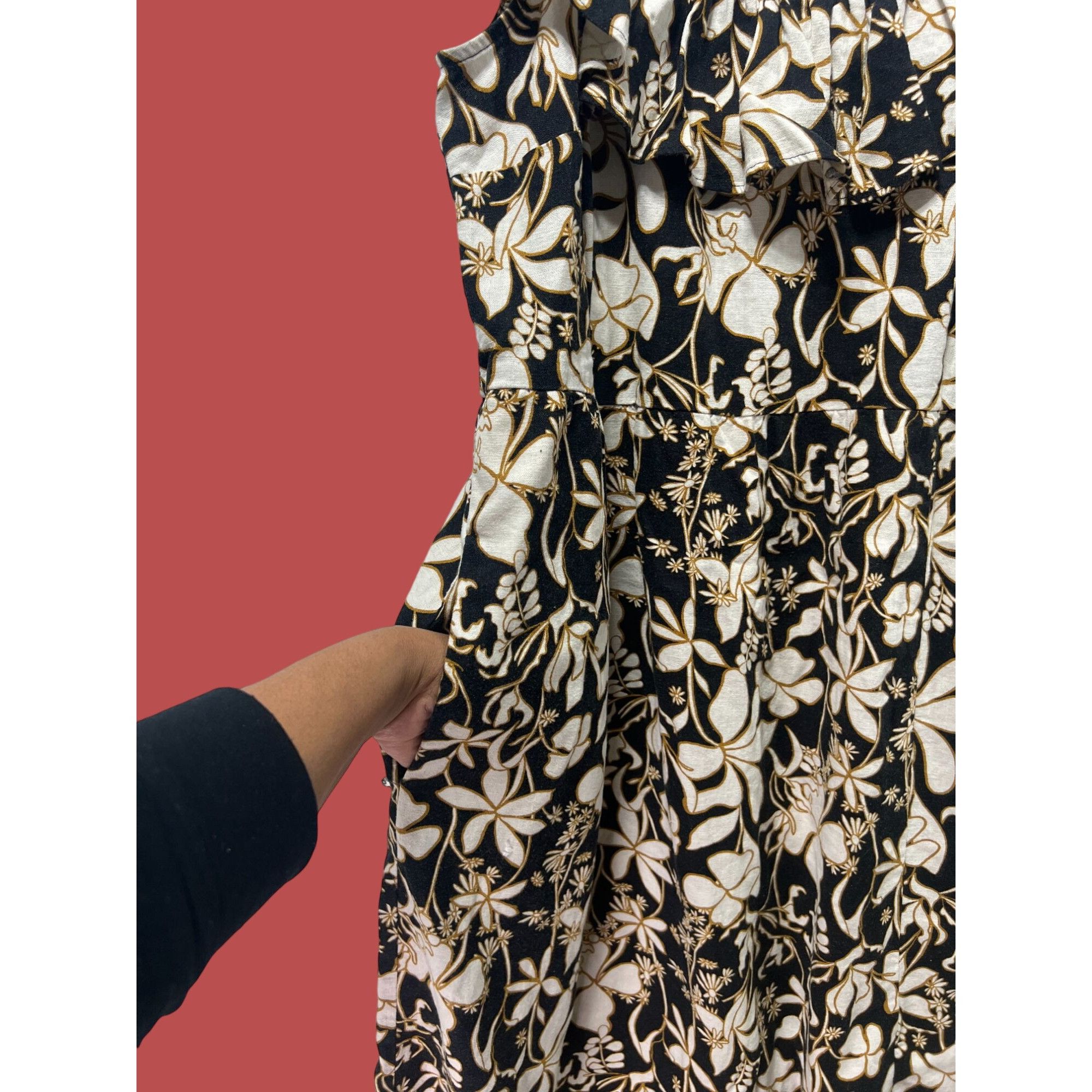 Other Ava & Viv - Women's Ruffle Maxi Empire Waist Dress - Black F Size XL / US 12-14 / IT 48-50 - 15 Thumbnail