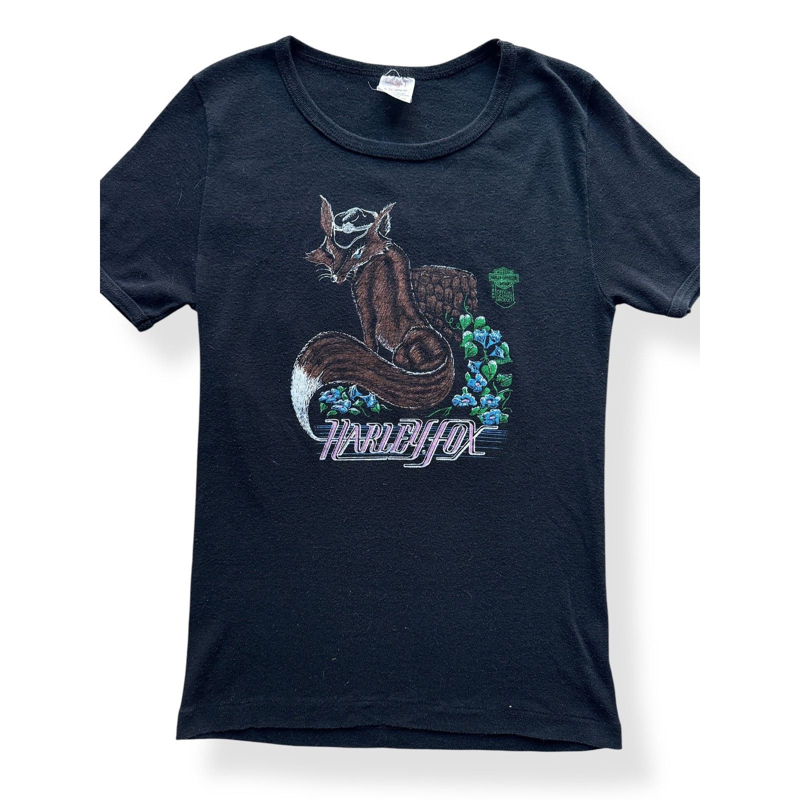 Vintage Vintage Ladies Dick Farmer Harley Davidson Fox Tee SZ L Size US L / EU 52-54 / 3 - 2 Thumbnail
