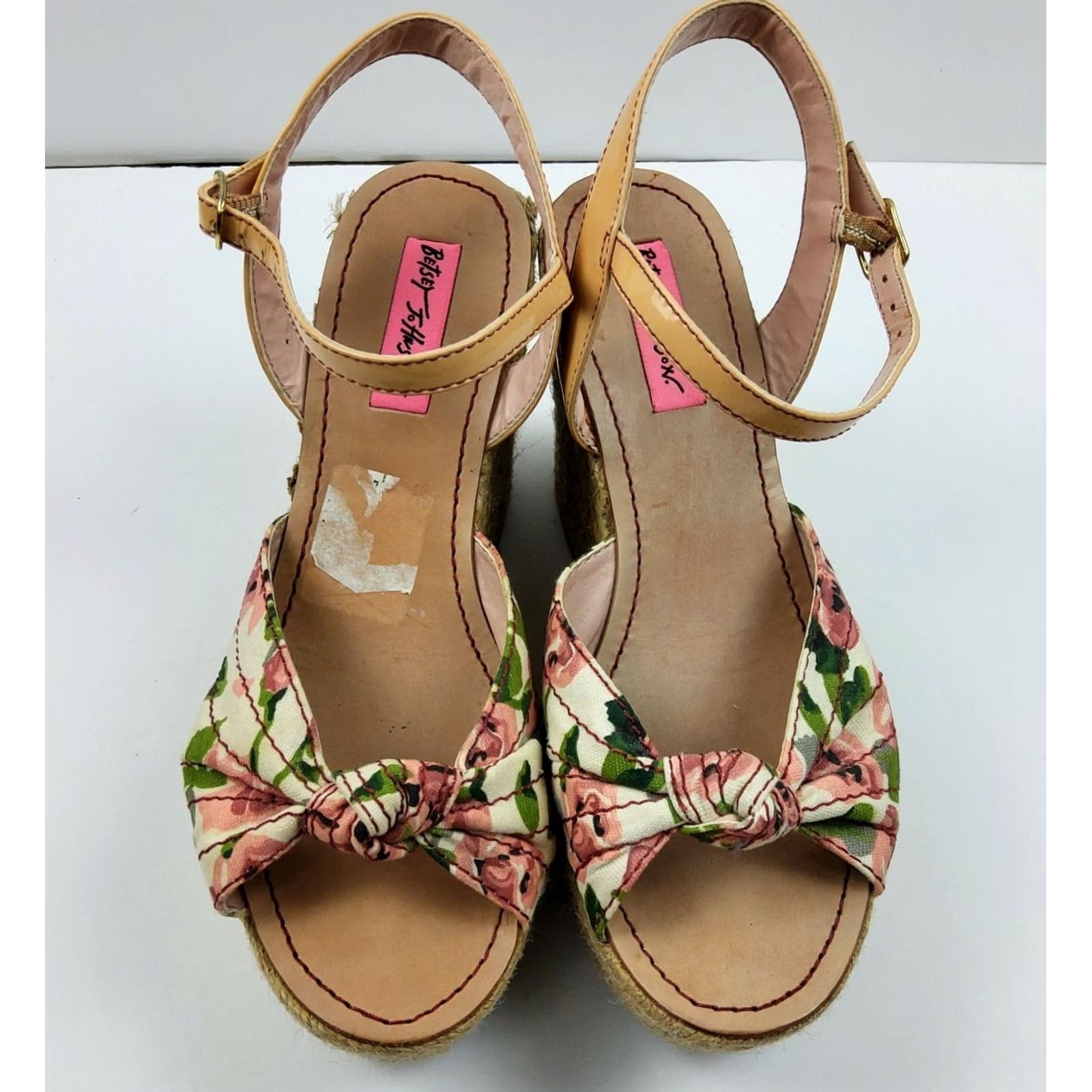 Betsey Johnson Betsey Johnson Pattty Jute Wedges Platform Sandals Floral Size 7M Multicolor Women Shoes Size US 7 / IT 37 - 6 Thumbnail