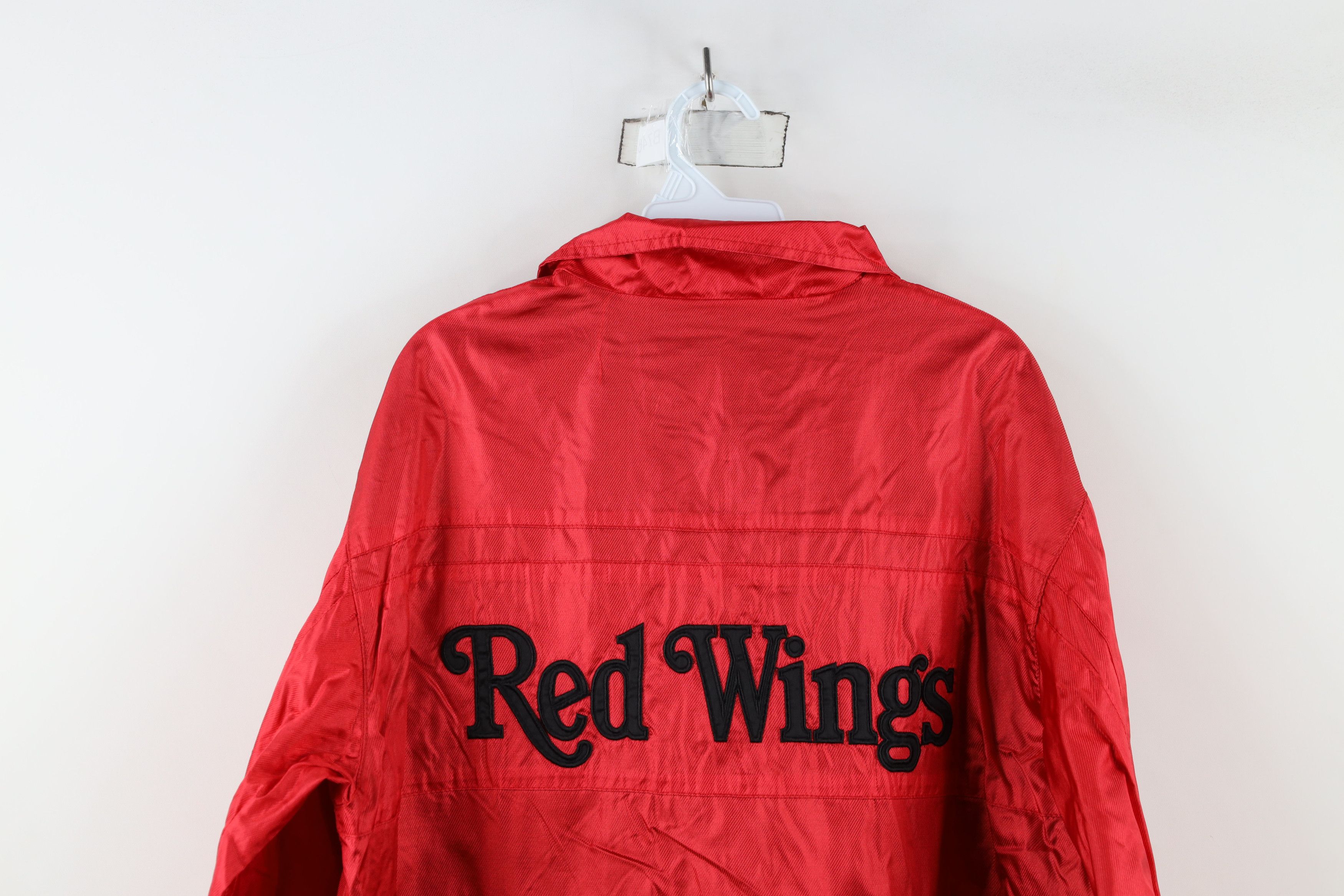 Vintage Vintage 90s Red Wings Hockey Full Zip Windbreaker Jacket Size US S / EU 44-46 / 1 - 14 Thumbnail