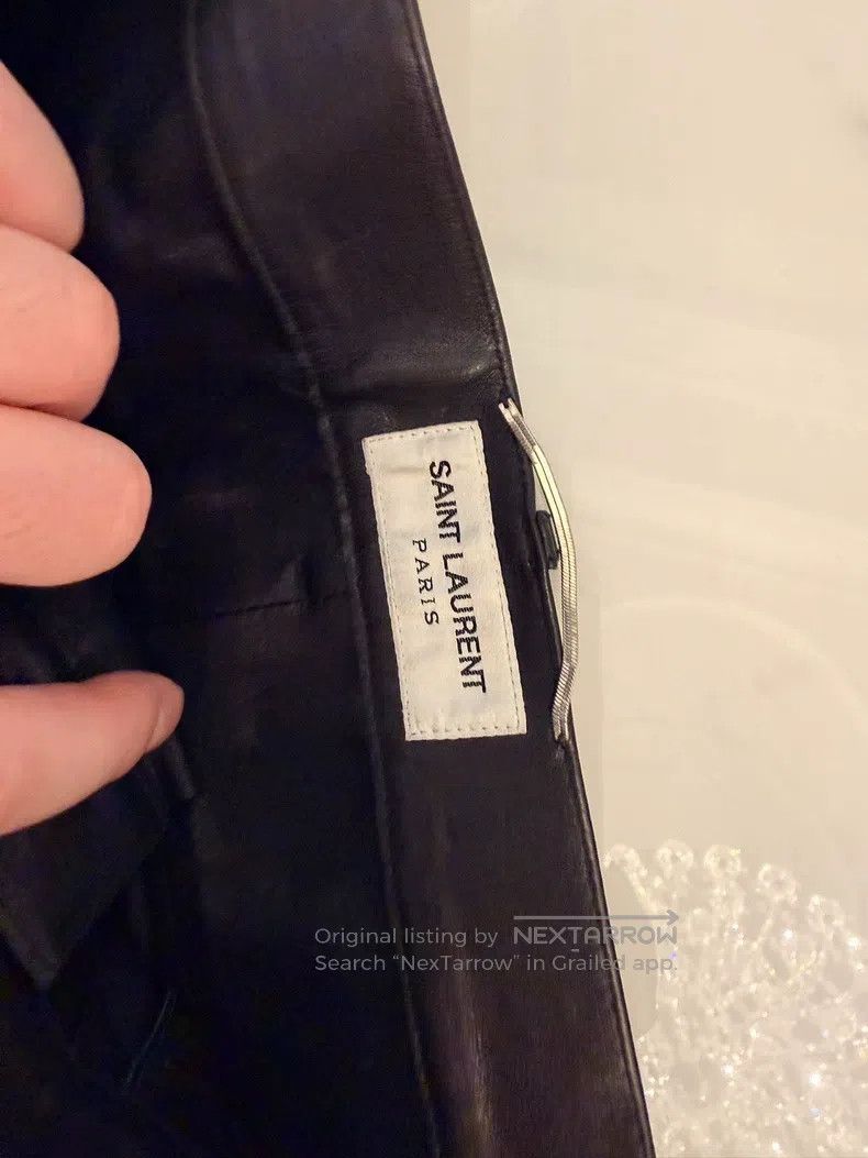 Saint Laurent Paris Saint Laurent Paris Real leather pants Size US 34 / EU 50 - 4 Thumbnail