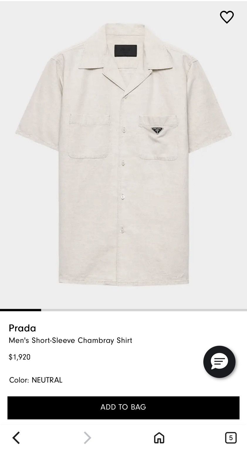 Prada Prada Chambray Shirt Size US S / EU 44-46 / 1 - 2 Thumbnail