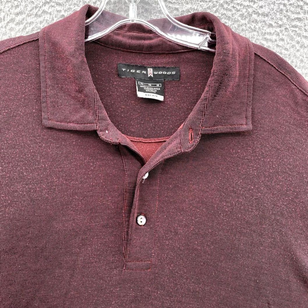 Nike VINTAGE Nike Tiger Woods Polo Shirt XL Maroon Golf Performance Athleisure Sports Shirt Men Short Sleeve Polo Size US XL / EU 56 / 4 - 3 Thumbnail