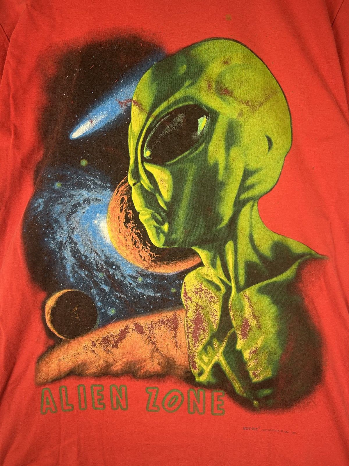 Arts & Science × Sci-Fi Fantasy × Vintage Vintage 90s Alien Zone T-Shirt – Sci-Fi Graphic Tee, Future Size US M / EU 48-50 / 2 - 7 Thumbnail