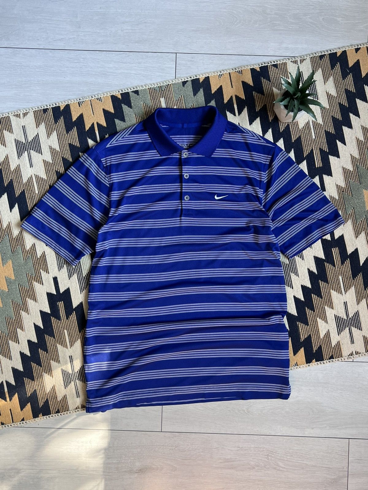 Nike Vintage Nike Golf Striped Polo T-shirt Size US M / EU 48-50 / 2 - 1 Thumbnail
