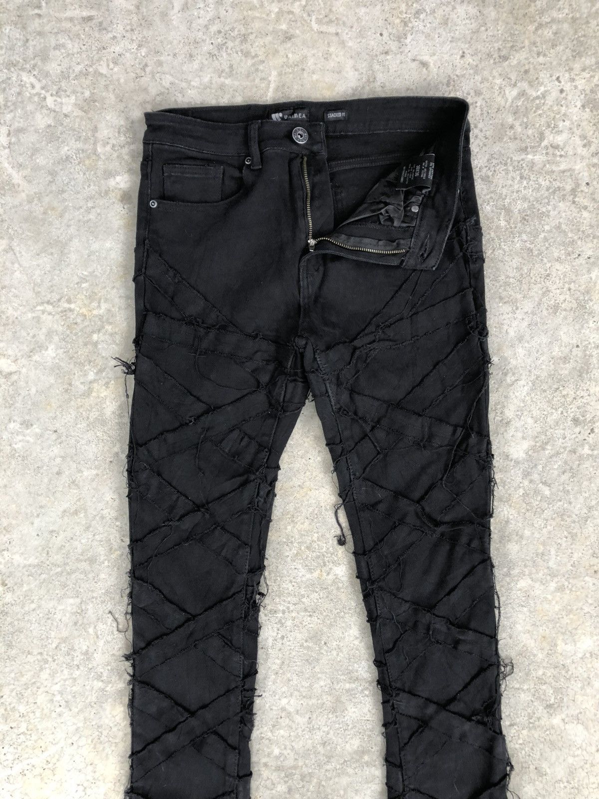 If Six Was Nine Japanese Waimea Flared Jean Distressed Denim Rick Owen Style Size US 30 / EU 46 - 3 Thumbnail