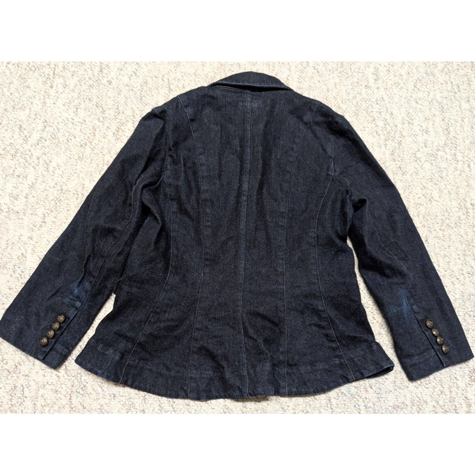 Ralph Lauren VINTAGE Ralph Lauren blazer Denim Women M Denim Blue double breasted Military blazer Military model Size 32" / US 10 / IT 46 - 2 Thumbnail