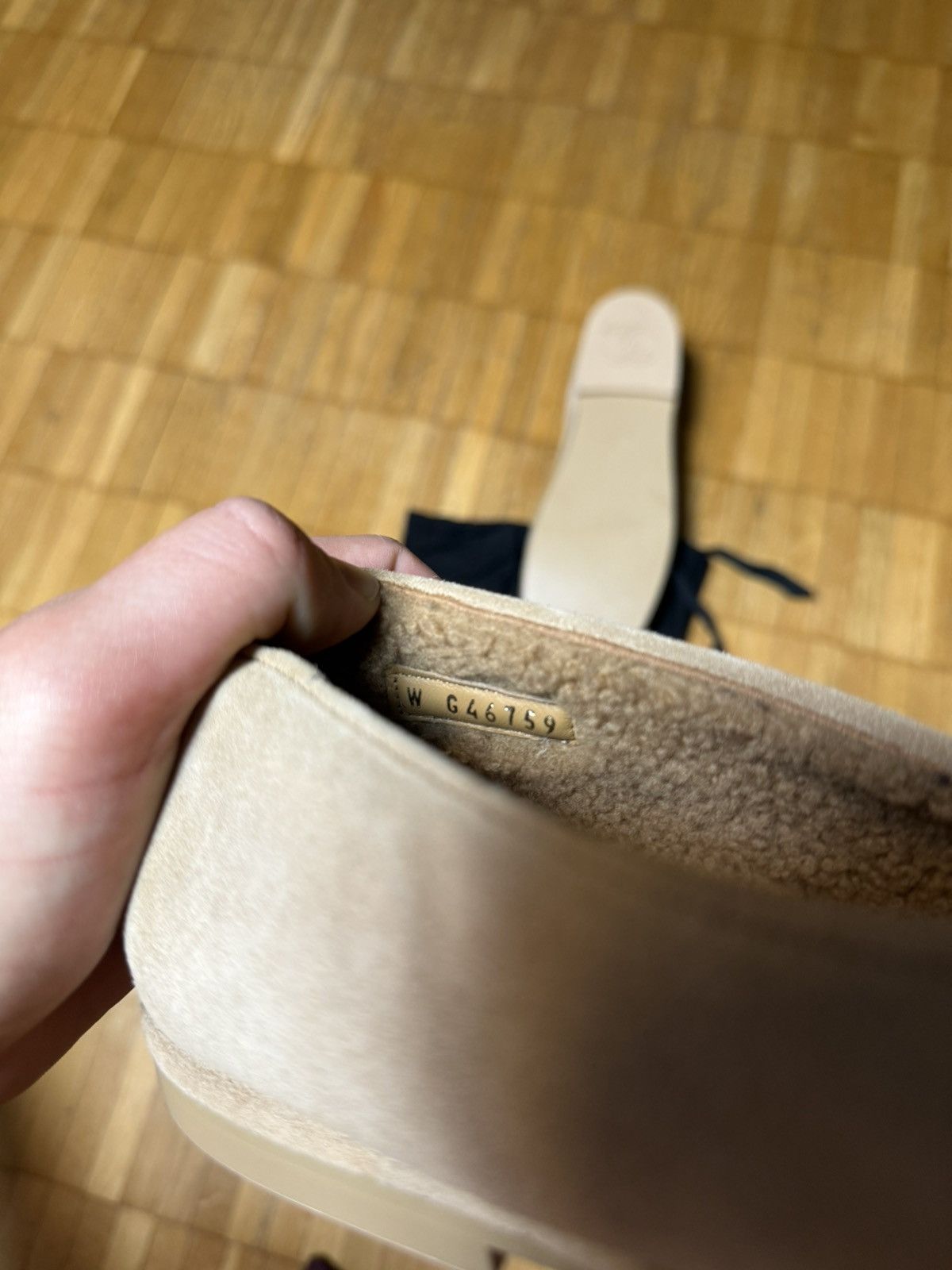 Chanel Chanel Beige Suede Mary Jane Ballet Flats Shearling Lined Size US 8.5 / EU 41-42 - 5 Thumbnail