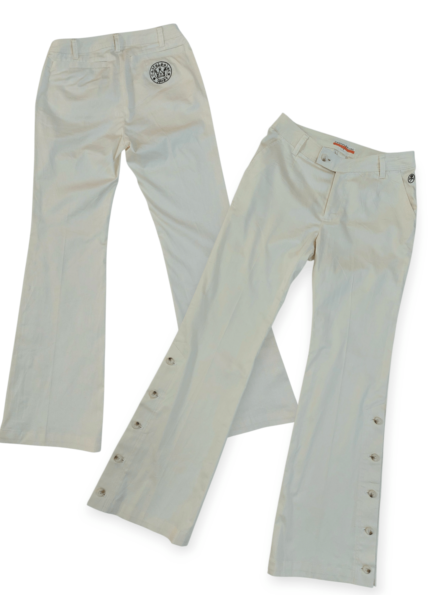 If Six Was Nine Castelbajac Flare Laces Up Buttons with Embroidered Logo Size 26" / US 2 / IT 38 - 1 Thumbnail