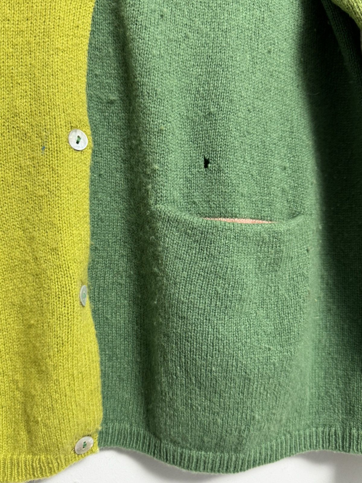 Gudrun Sjoden Gudrun Sjoden Wool Green Patchwork Sweater Women's Cardigan Size M / US 6-8 / IT 42-44 - 7 Thumbnail