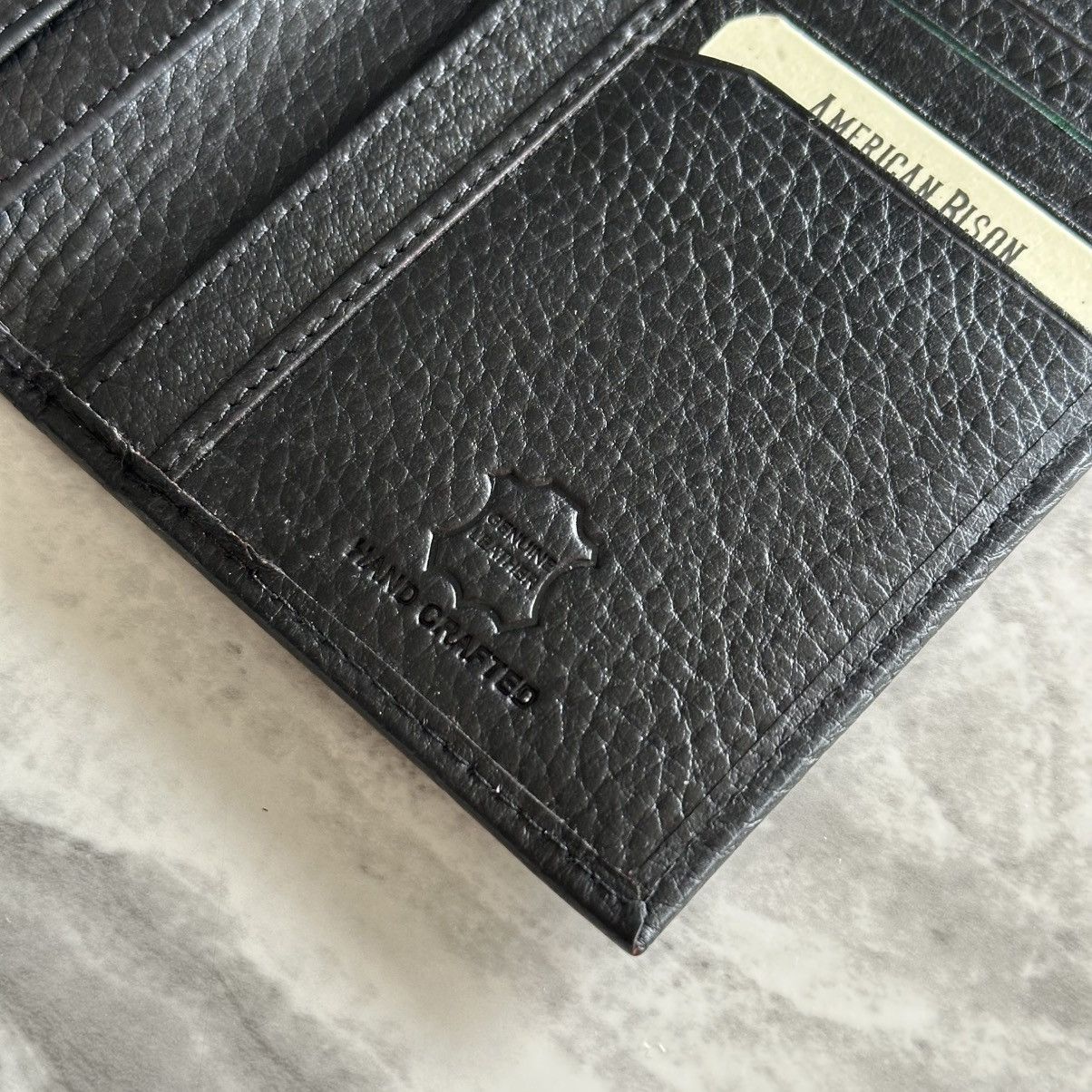Other American Bison Black Brown Rodeo Bifold Leather Wallet Size ONE SIZE - 6 Thumbnail
