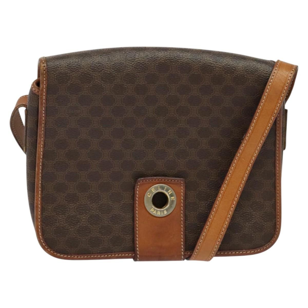 Celine CELINE Macadam Canvas Shoulder Bag Pvc Brown Gold Size ONE SIZE - 1 Thumbnail