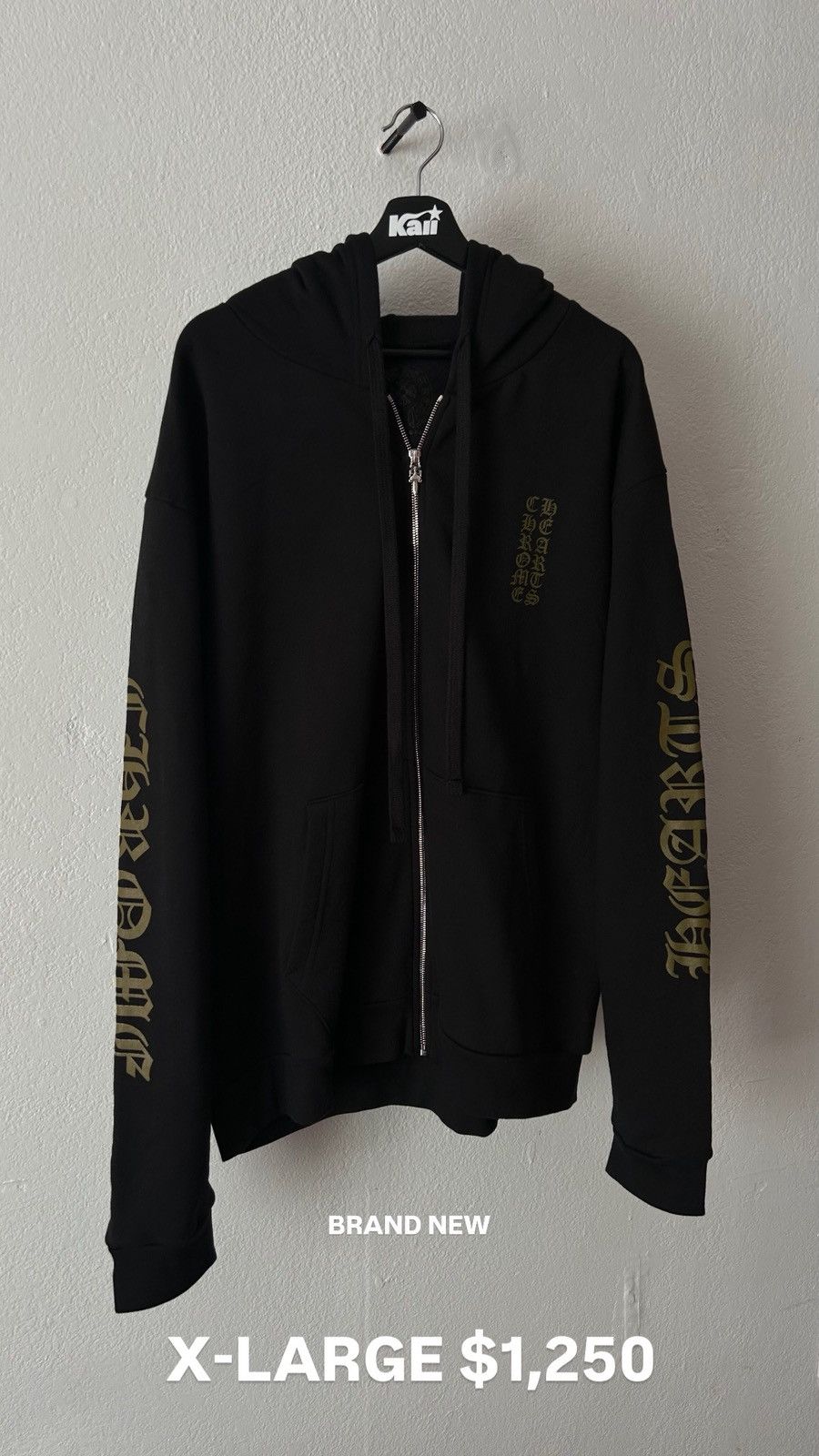 Chrome Hearts Chrome Hearts Olive Zip Up Hoodie Size US XL / EU 56 / 4 - 3 Thumbnail
