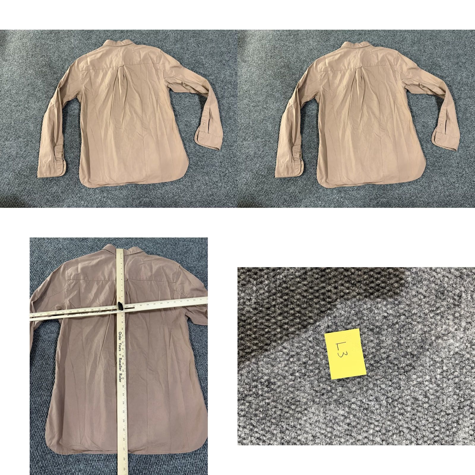 Allsaints AllSaints Button-Up Shirt Mens M Beige Long Sleeve Slim Fit Casual Size US M / EU 48-50 / 2 - 8 Thumbnail