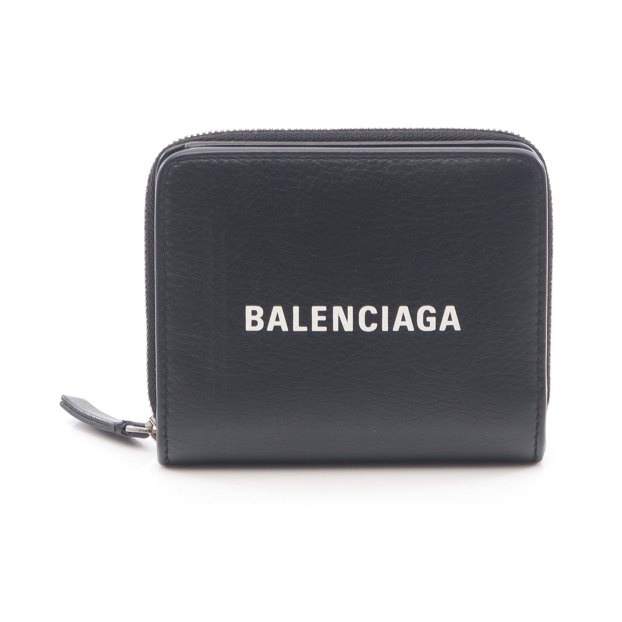 Balenciaga Balenciaga Everyday Billfold Bi-Fold Wallet Leather Black Size ONE SIZE - 1 Thumbnail
