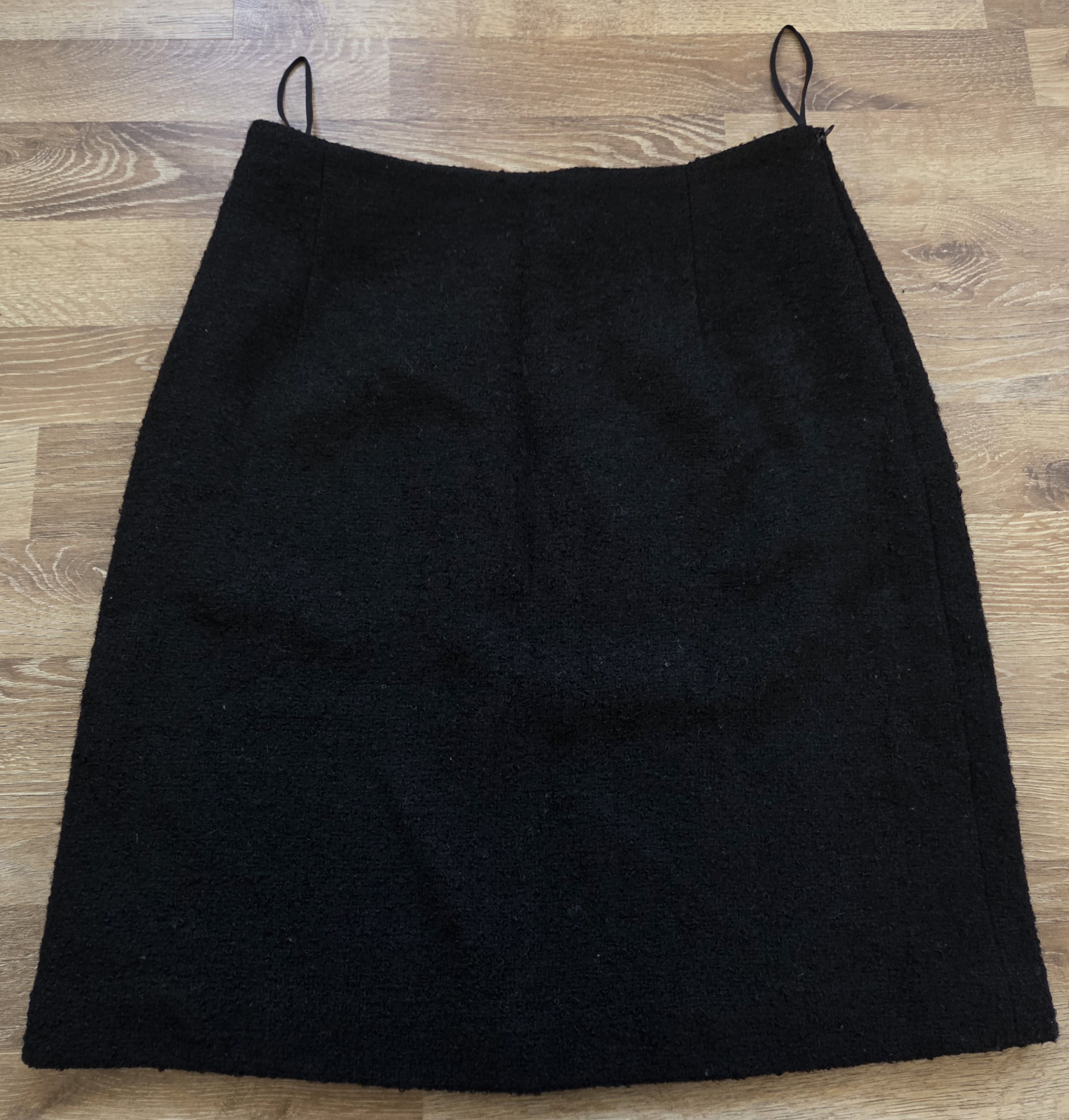 Ralph Lauren Vintage Ralph Lauren Purple Label Black Wool Pencil Skirt Size 27" / US 4 / IT 40 - 1 Thumbnail