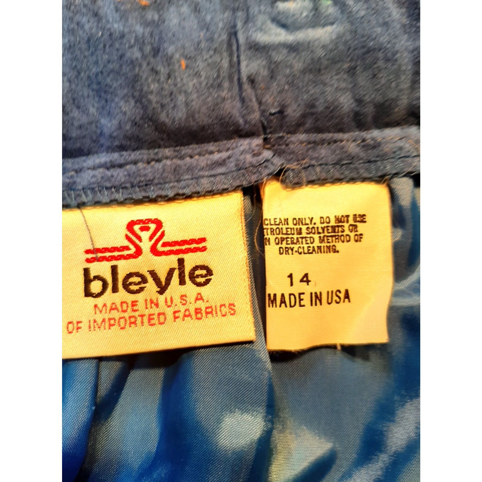 Vintage VINTAGE Bleyle Women’s Skirt Size 14 Blue Made in USA Knee Length Skirt Women Mens Girls Size 36" / US 14 / IT 50 - 4 Thumbnail