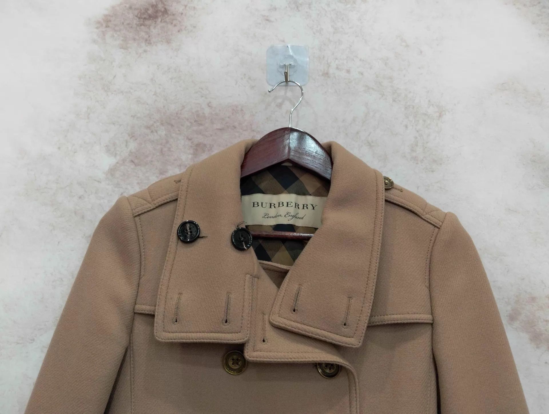 Burberry Burberry Wool Double-Breasted Mid-Length Coat UK6 Size XS / US 0-2 / IT 36-38 - 3 Thumbnail
